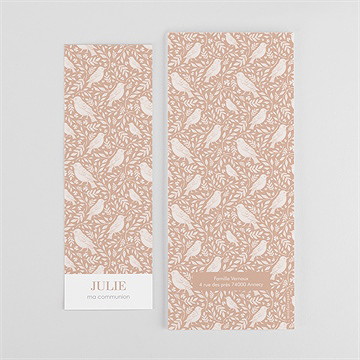 Faire-part communion beaux symboles - Dos du faire-part