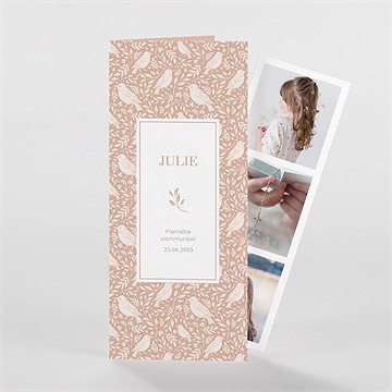 Faire-part communion beaux symboles - Vue d'ensemble