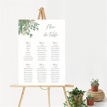 Plan de table baptême grâce - Mise en situation