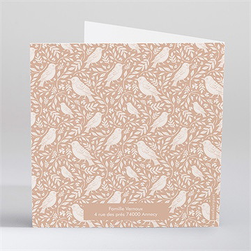 Faire-part communion beaux symboles gaufrage - Dos du faire-part