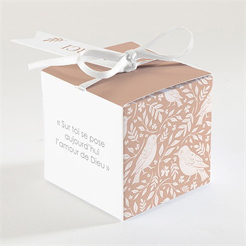 Boîte de dragées communion beaux symboles - Dos de la boîte