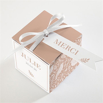 Boîte de dragées communion beaux symboles - Dessus de la boîte