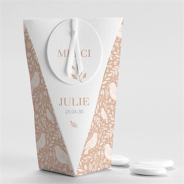 Boîte de dragées communion beaux symboles étui