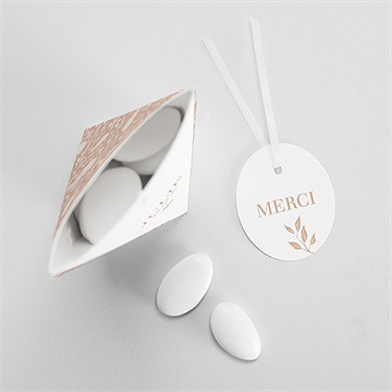 Boîte de dragées communion beaux symboles étui - Intérieur de la boîte