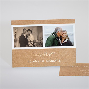 Invitation anniversaire de mariage noces d'émeraude