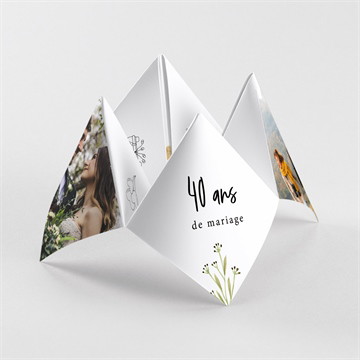 Invitation anniversaire de mariage souvenirs 40 ans