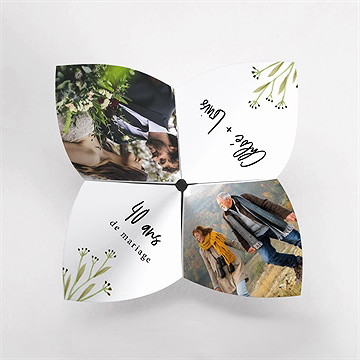 Invitation anniversaire de mariage souvenirs 40 ans - Vue du dessus