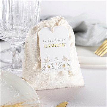 Pochon baptême vers le beau - Mise en situation