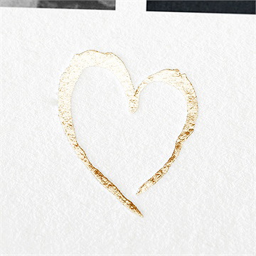 Invitation anniversaire de mariage nos années ensemble - Zoom dorure