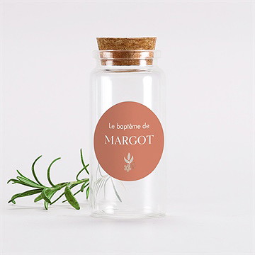 Mignonette baptême florilège sticker