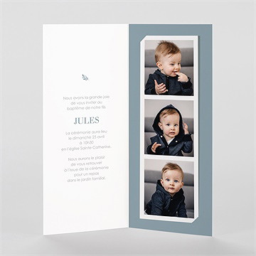 Faire-part de baptême jour divin - Intérieur du faire-part