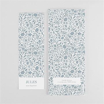 Faire-part de baptême jour divin - Dos du faire-part