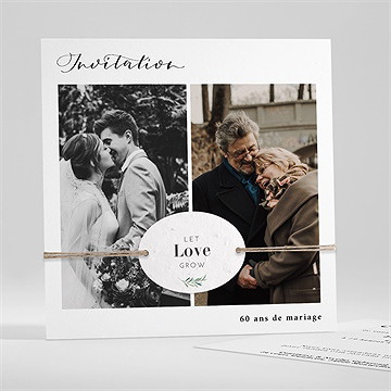 Invitation anniversaire de mariage 60 ans de mariage et plus !