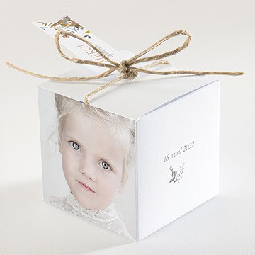 Boîte de dragées communion foi fervente - Dos de la boîte