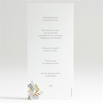 Menu communion foi fervente - Dos du menu