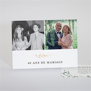 Invitation anniversaire de mariage au fil du temps