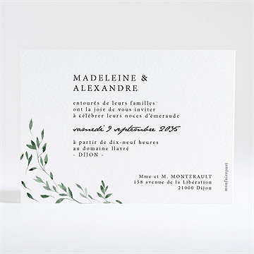 Invitation anniversaire de mariage au fil du temps - Dos du faire-part