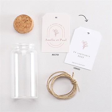 Mignonette mariage tendre capsule étiquette - Vue d'ensemble