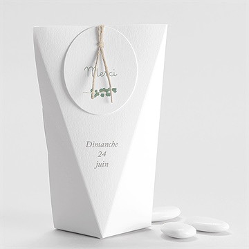 Boîte de dragées communion printanier étui