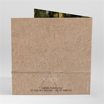 Faire-part de baptême belle histoire sacrée plié - Dos du faire-part