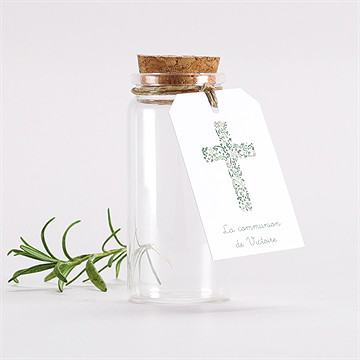 Mignonette communion printanier étiquette