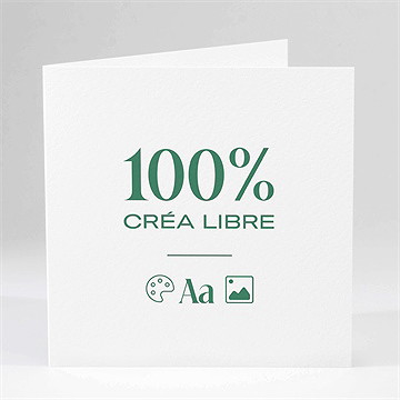 Carte de voeux vierge 100% crea plié