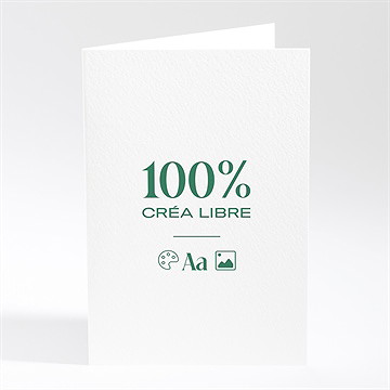 Carte de voeux vierge 100% crea plié portrait