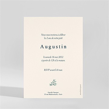 Invitation anniversaire symbole de joie - Dos de l'invitation