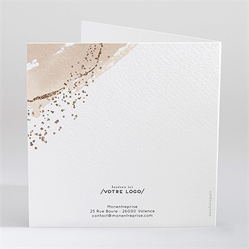 Carte de voeux artistique - Dos de la carte