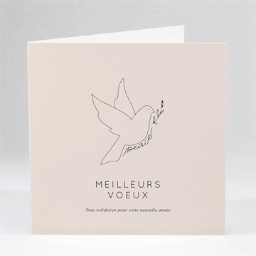 Carte de voeux colombe de la paix