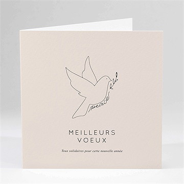 Carte de voeux colombe de la paix