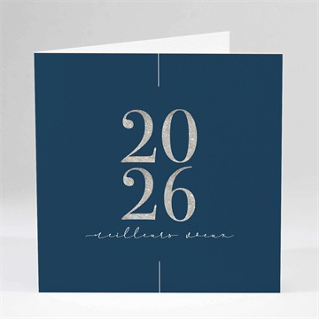 Carte de voeux couleur argent