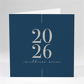 Carte de voeux couleur argent