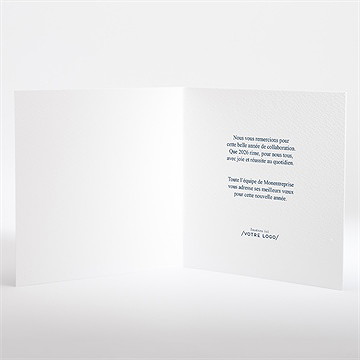 Carte de voeux couleur argent - Intérieur de la carte