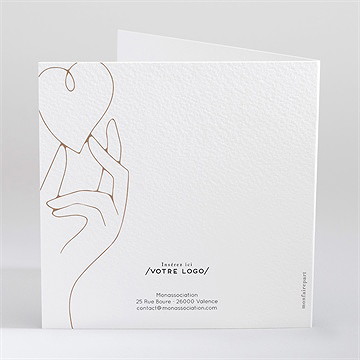 Carte de voeux solidaire - Dos de la carte