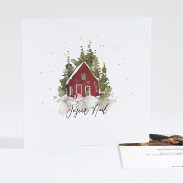 Carte de voeux paysage d'hiver