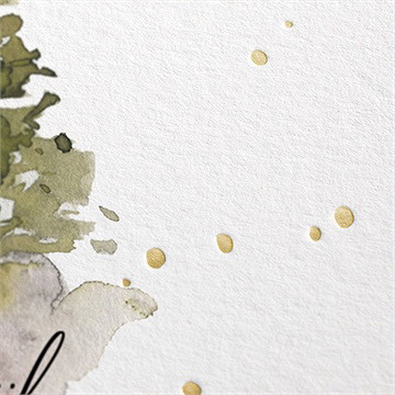 Carte de voeux paysage d'hiver - Détail de la carte