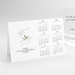 Carte de voeux faîtes germer vos idées ! plié