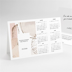 Carte de voeux médaillon à planter calendrier
