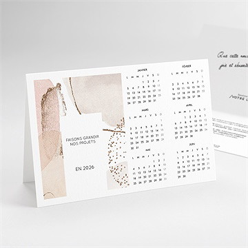 Carte de voeux médaillon à planter calendrier