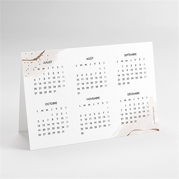 Carte de voeux médaillon à planter calendrier - dos de la carte