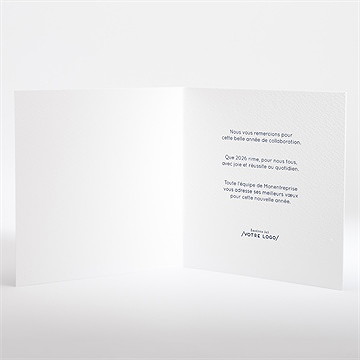 Carte de voeux design entreprise - Intérieur de la carte