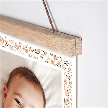 Affiche naissance automne en fleurs - Détail de l'affiche