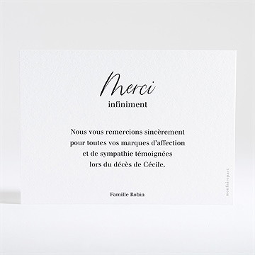 Remerciement décès eternel paysage - Dos de la carte