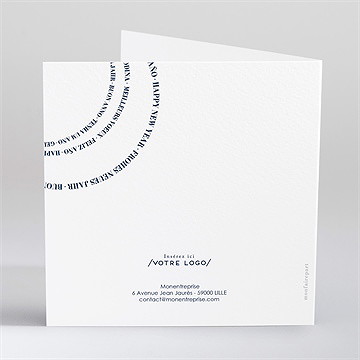 Carte de voeux international - Dos de la carte