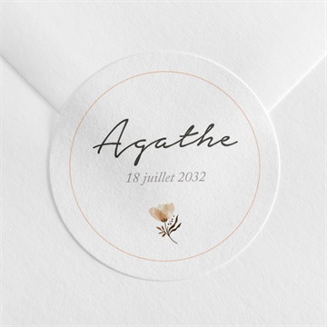 Sticker naissance automne en fleurs