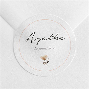 Sticker naissance automne en fleurs