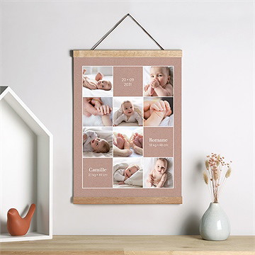 Affiche naissance jumeaux et jumelles - Mise en situation