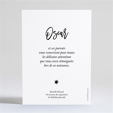 Remerciement naissance mon pêlemêle - Dos du faire-part