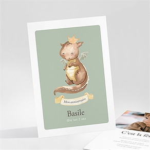 Invitation anniversaire petit dragon